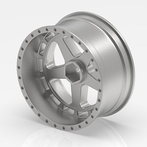 3D model 5 Spoke RC Drift Wheel 1 10 Scale 62mm Diameter  12mm Hex