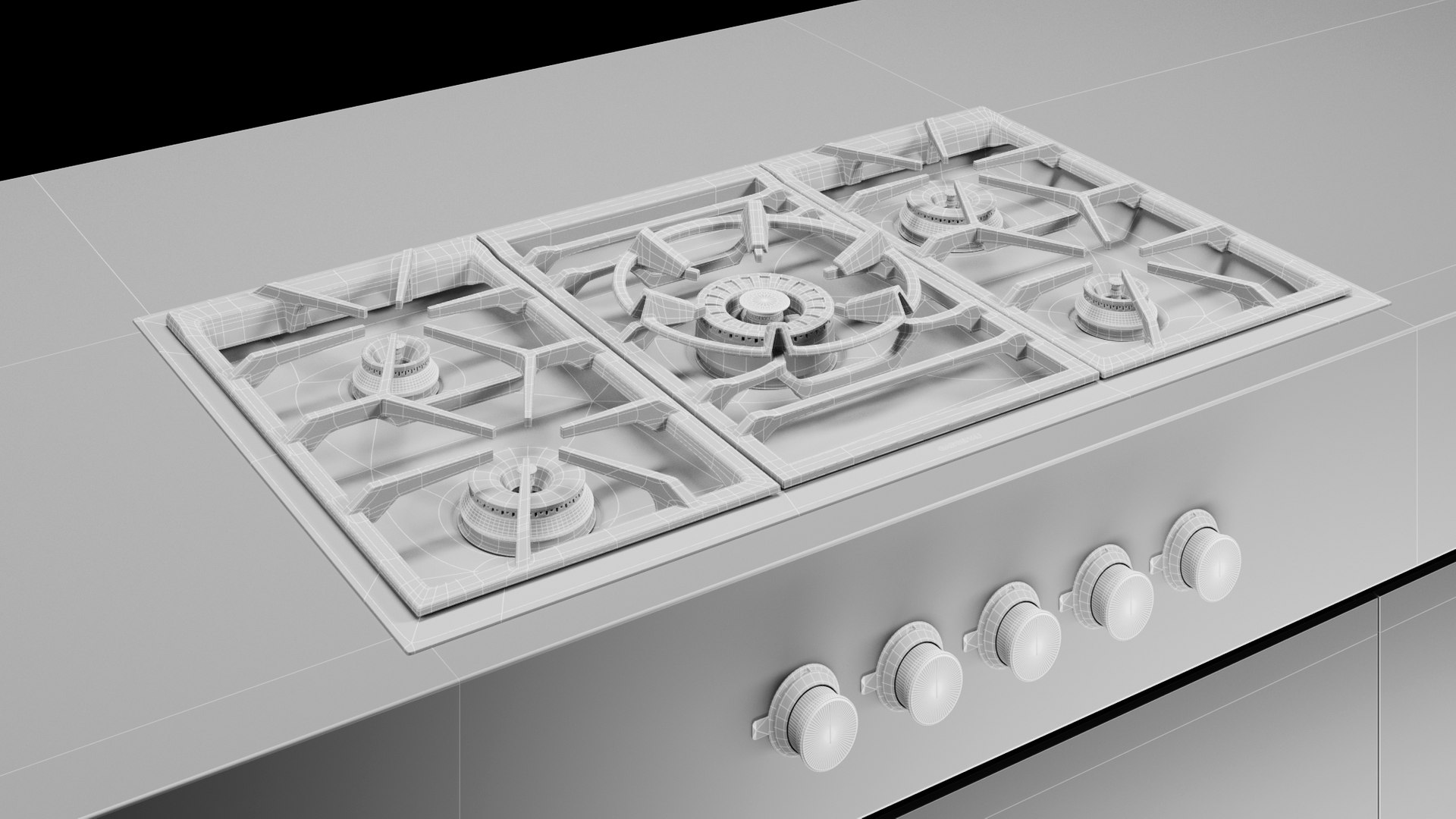 Gaggenau Hood Gas Cooktop 3D Model TurboSquid 1460471