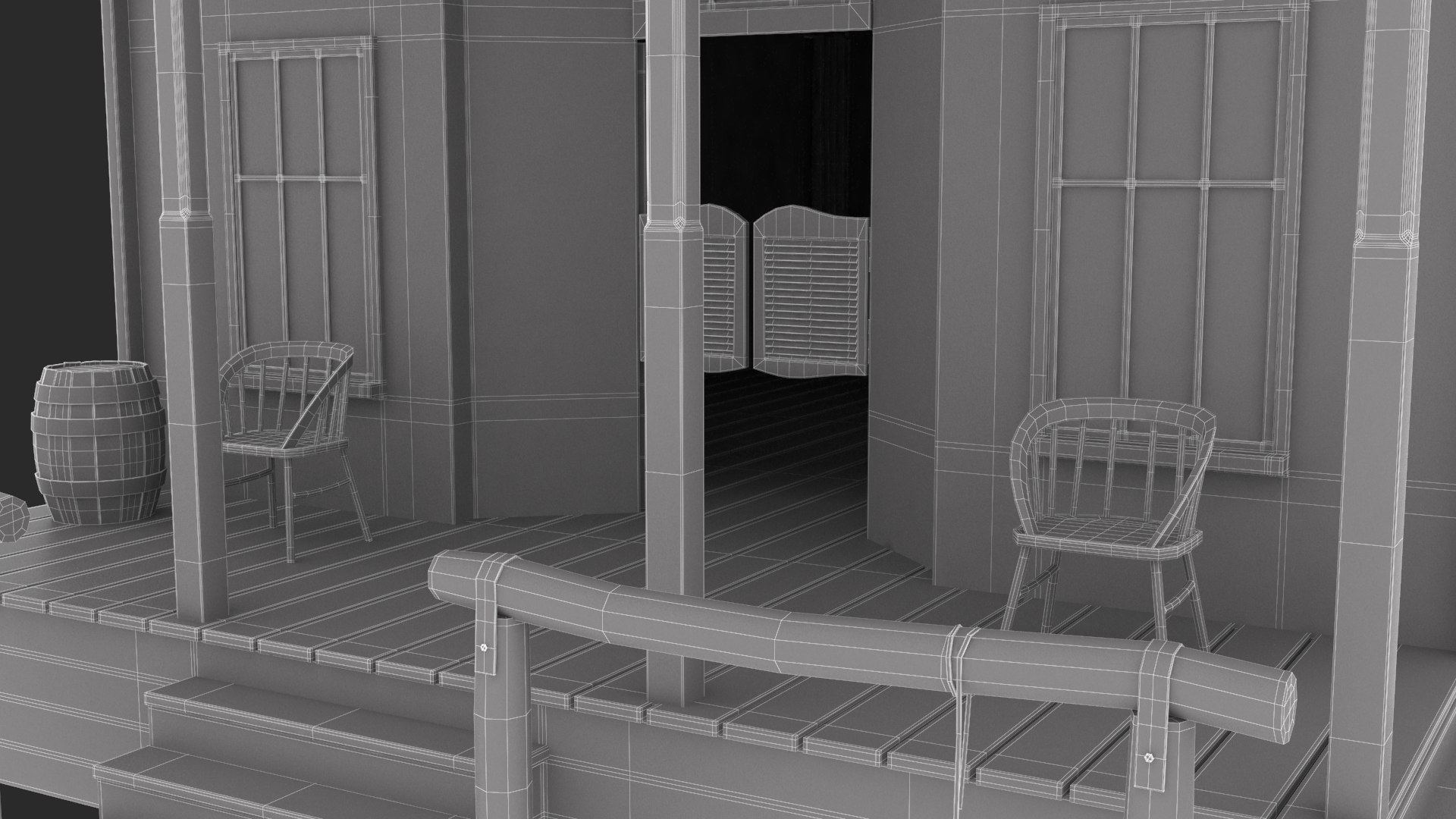 Wild West Saloon 3D Model - TurboSquid 2088492