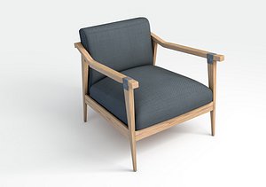 3D chair armchair wood model