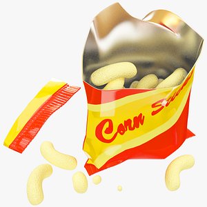 3D corn sticks chips model