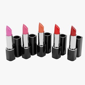 Lipsticks Colored 3D model