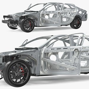 Car Chassis with Frame Rigged