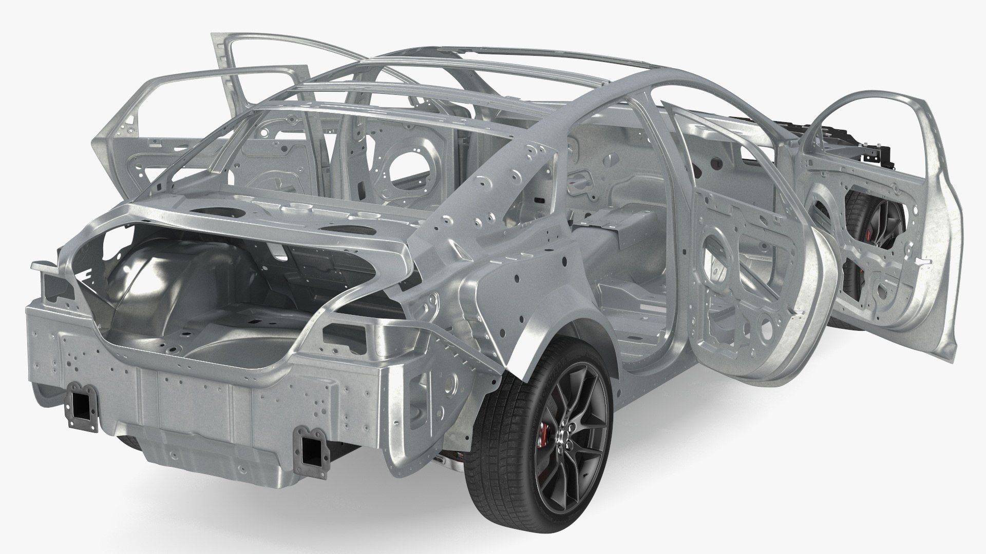 3D Car Chassis With Frame Rigged Model - TurboSquid 2207198