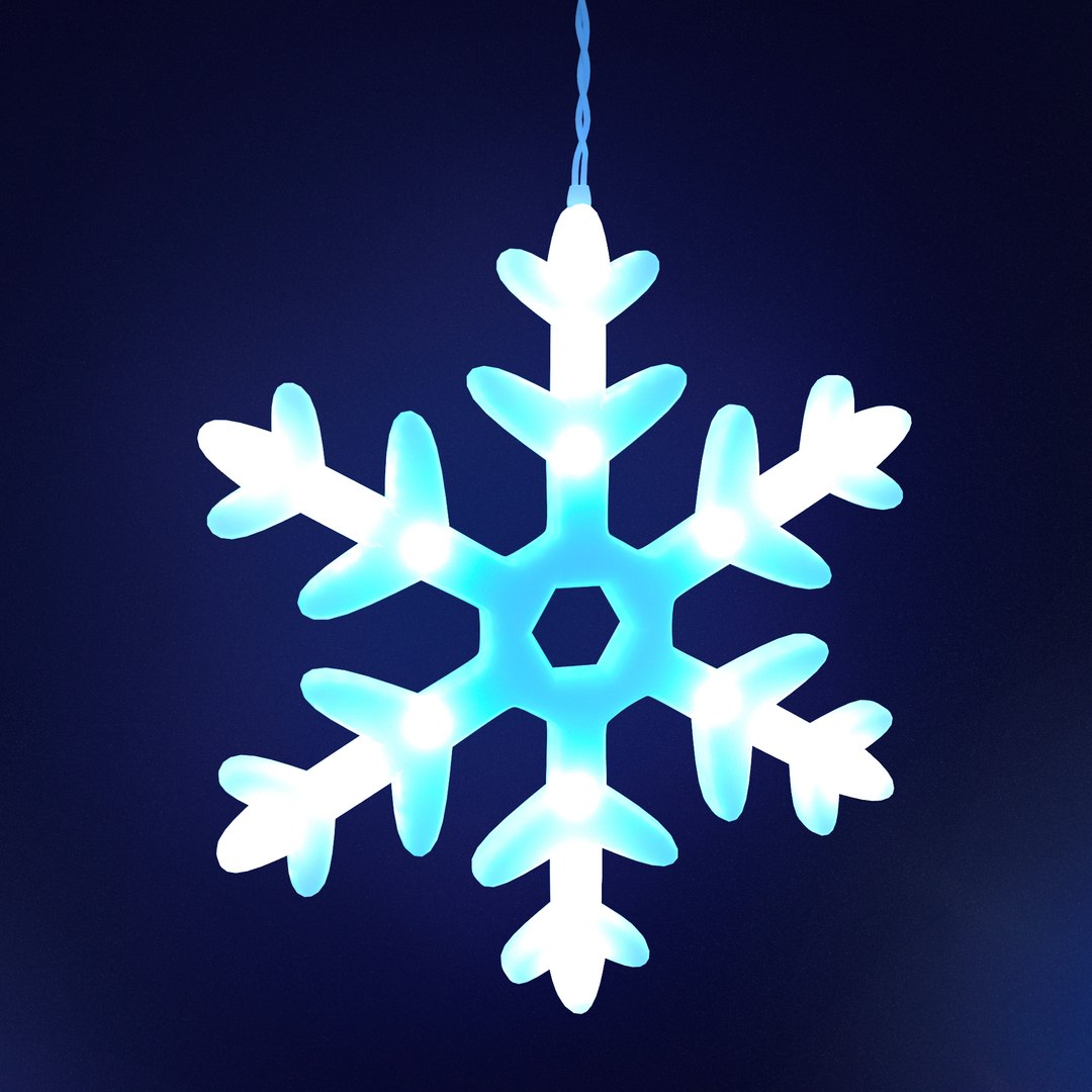 3D model led garland snowflakes animation - TurboSquid 1354026