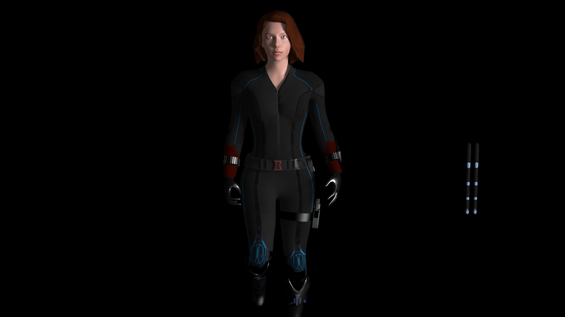 3d Black Widow Avengers Modelling Model