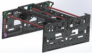 3D Robot Palletizer Motorised Gripper 3D CAD Model - EOAT Clamper Claw Gripper for Automated Stacking