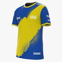 Realistic Worn Regular T-Shirt Short Sleeve Male Body Shape Model for E-Sport
