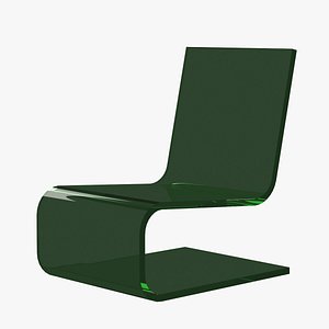 armchair transparent plastic 3d model