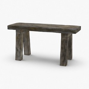3D rustic-bench model
