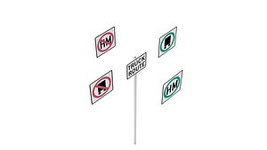 road sign r14 series 3D model