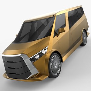Generic Passenger Van Concept Futuristic Design 3D model