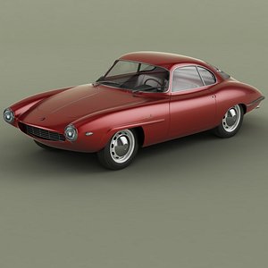 3D 1957 alfa romeo giulietta model