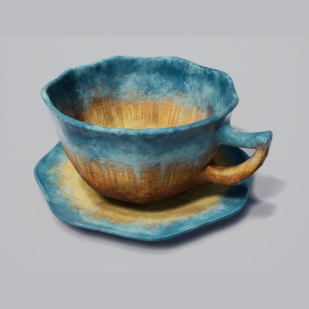 Glazed Tea Cup Teacup 3D Model - TurboSquid 1343422