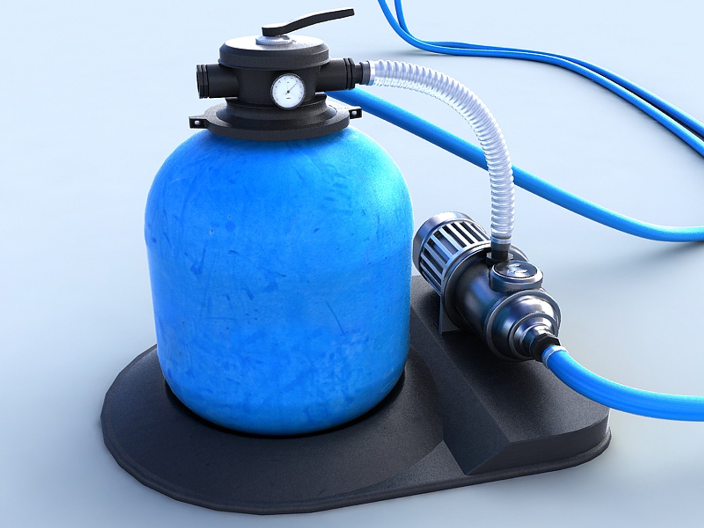 3d Pool Sand Filtration Model
