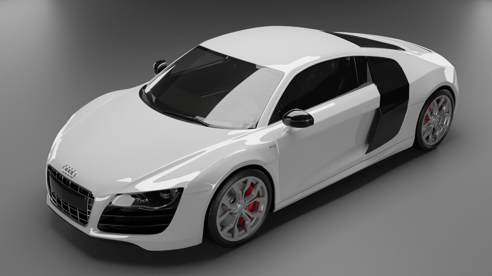 AUDI R8 V10 2010 WHITE 3D Model - TurboSquid 2191024