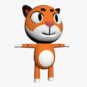 3D cartoon toon tiger