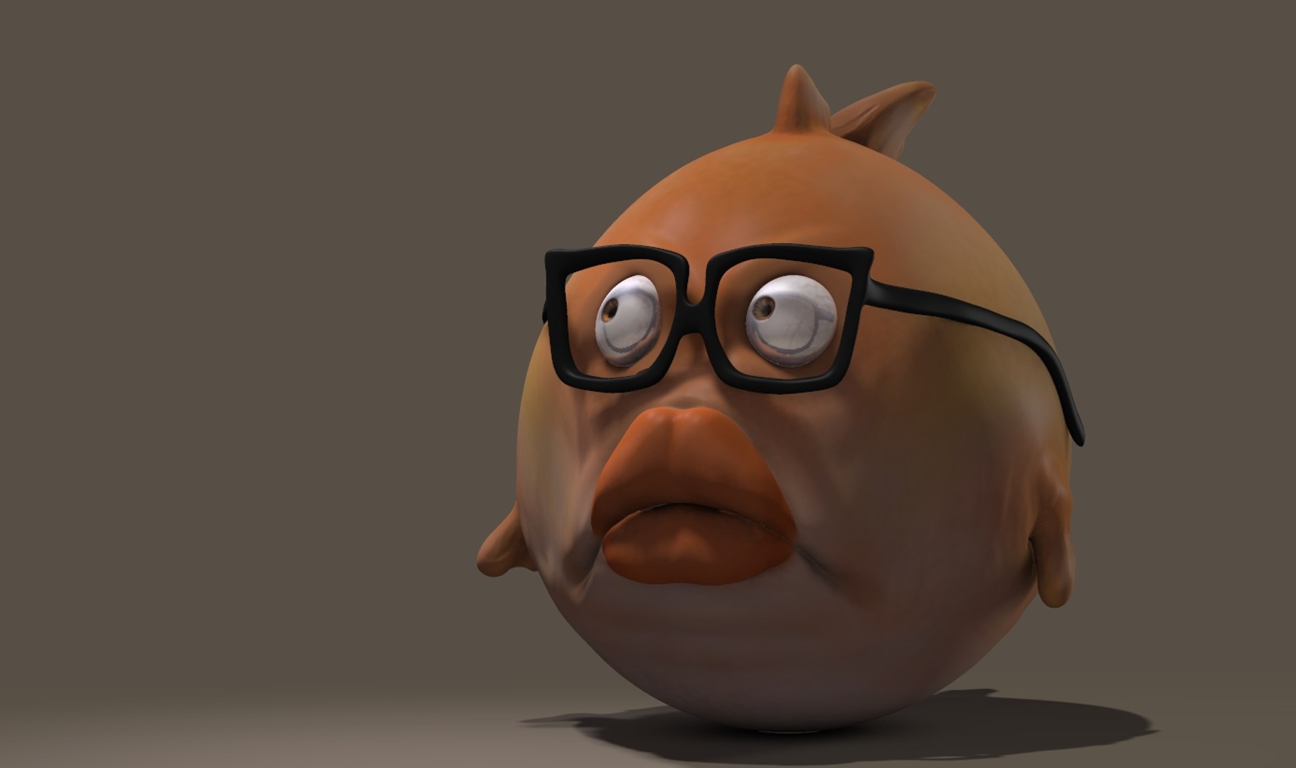 3d Cartoon Fish Rig Model