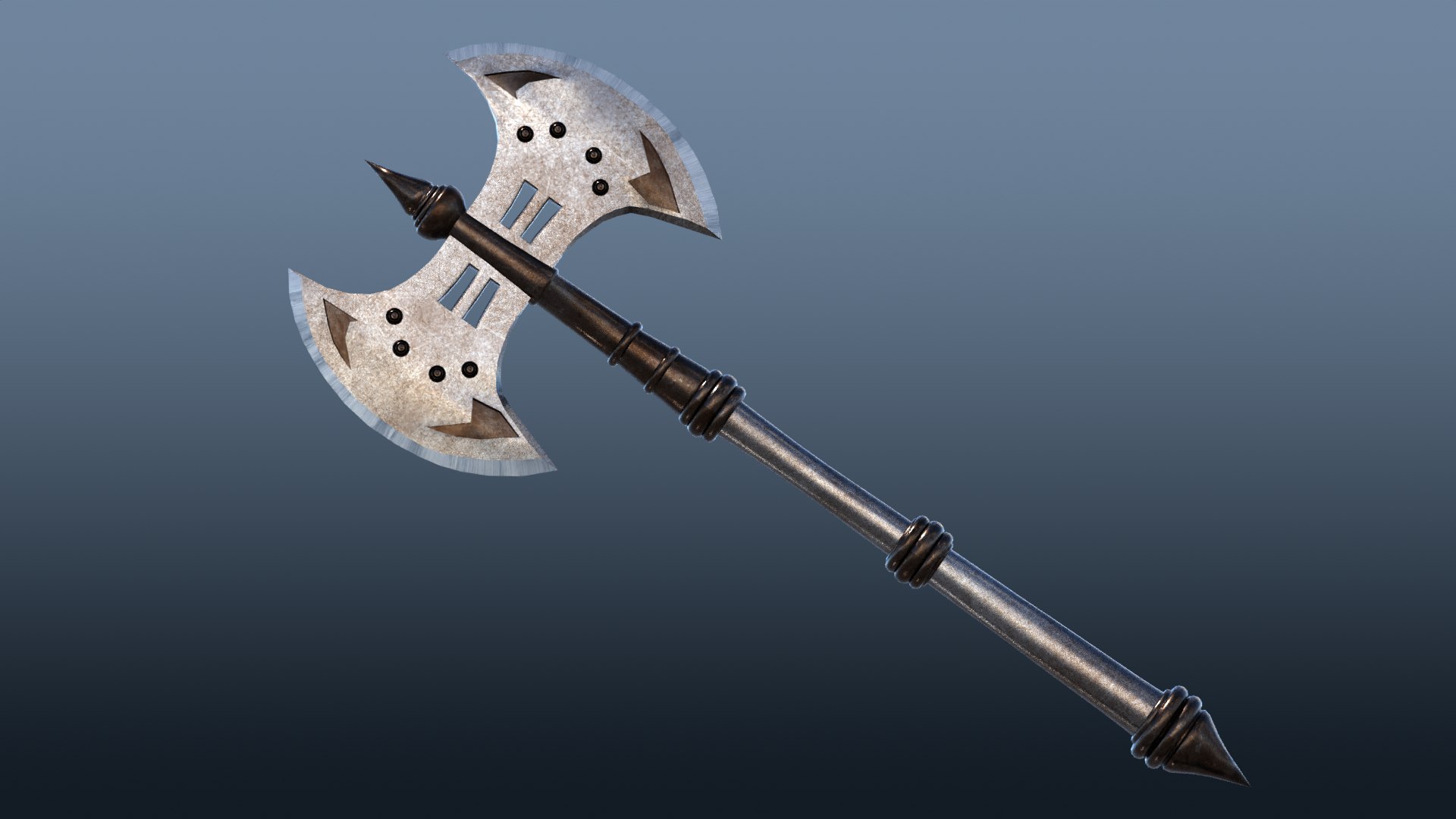 3D Medieval Meele Weapons https://p.turbosquid.com/ts-thumb/Vt/raFNvZ/17/doubleaxe1/png/1720981325/1920x1080/fit_q87/d7bb3536ae6ba13caeb28803f57549796801f70d/doubleaxe1.jpg