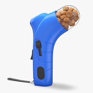 3D Pet Treat Launcher Blue with Food