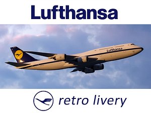 boeing 747-8 lufthansa airlines 3D model