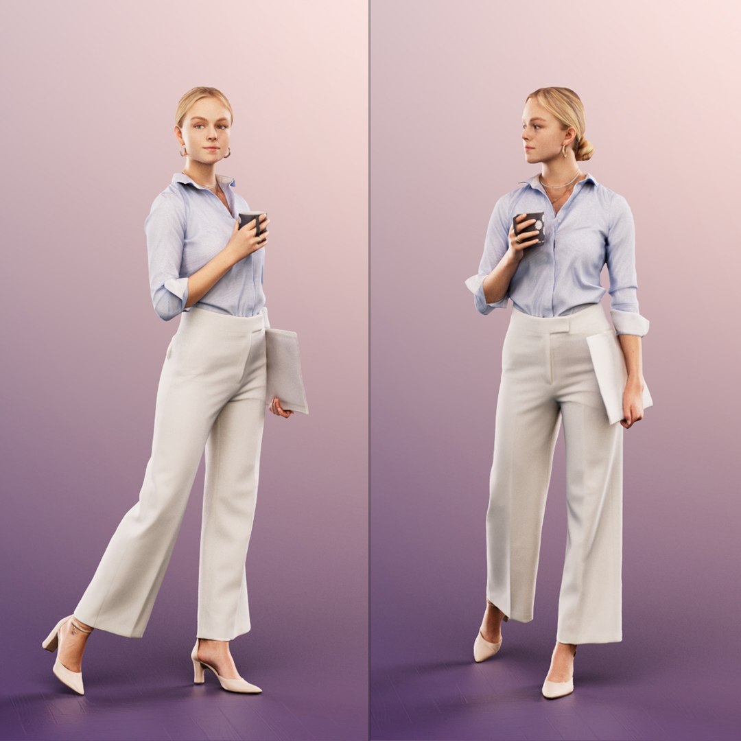 13310 Hedda - Walking Business Woman With Coffee 3D model - TurboSquid ...