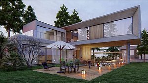 3D villa house model