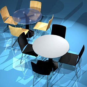 free obj mode coffee table chairs