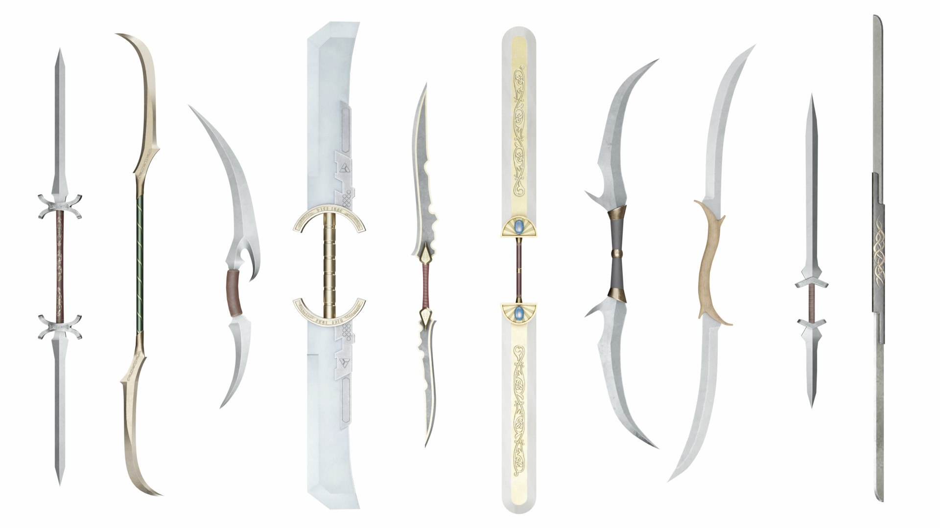 Double Sword Collection 3D Model TurboSquid 2047992