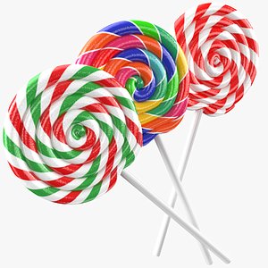3D model Swirl lollipops Collection