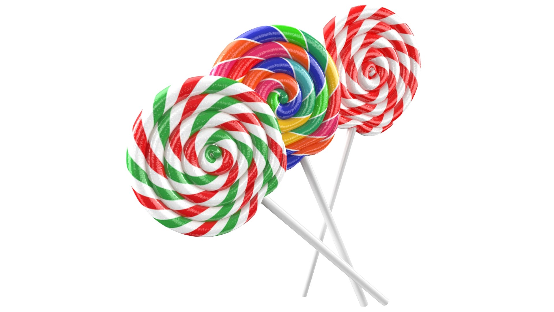 3D model Swirl lollipops Collection - TurboSquid 1995440