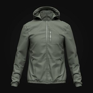Mens WInd Jacket 3D model 3D