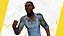 Farmer Cartoon Character in Overalls Artistic Realism Low-poly 3D model
