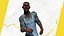 Farmer Cartoon Character in Overalls Artistic Realism Low-poly 3D model