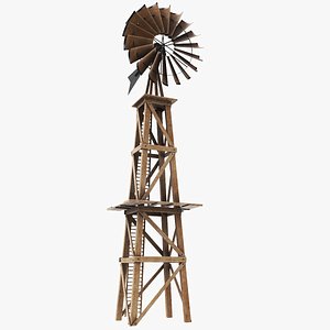 Detailed Farm Windmill