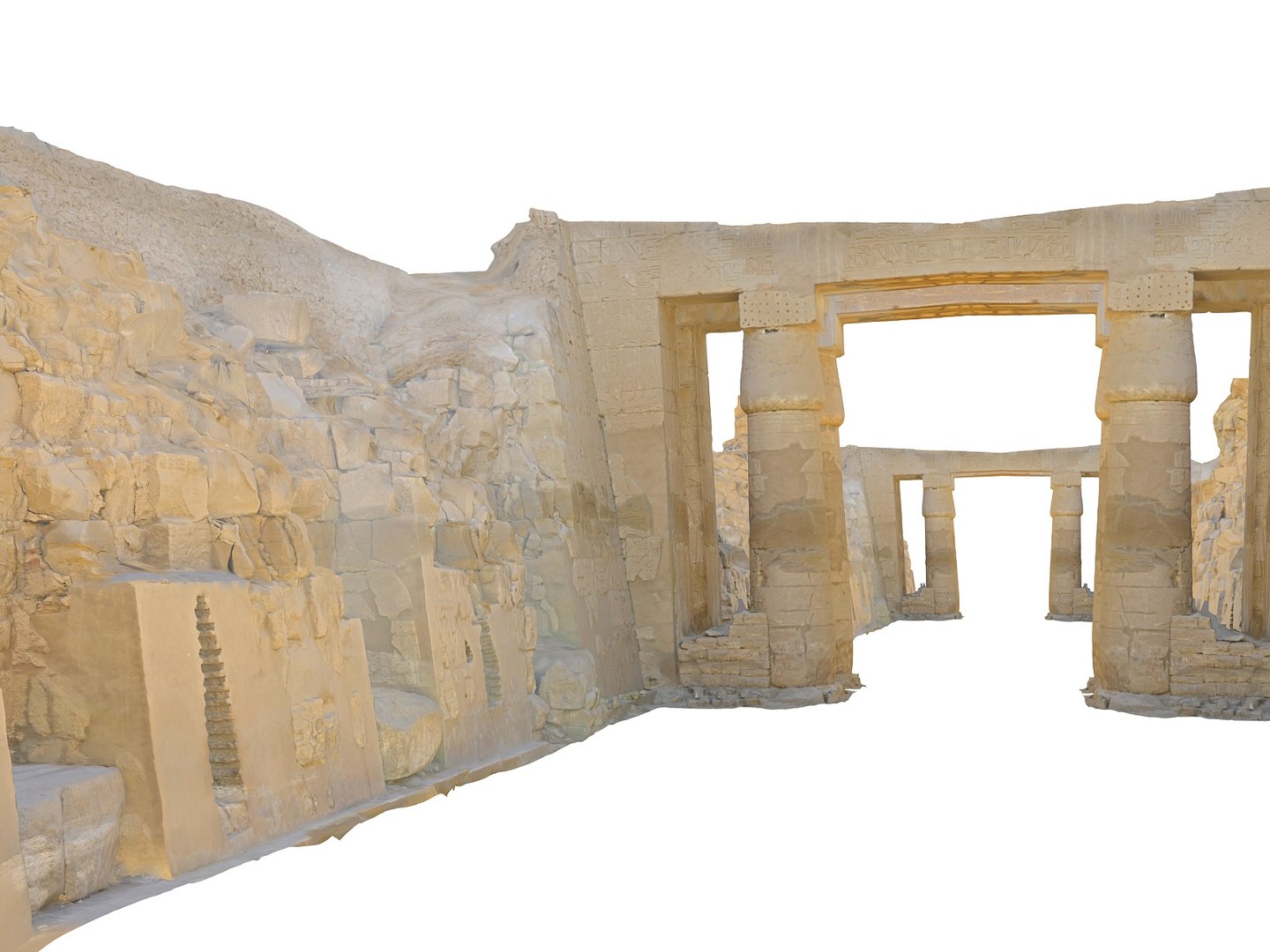 3D Model Karnak Luxor Wall - TurboSquid 1515966