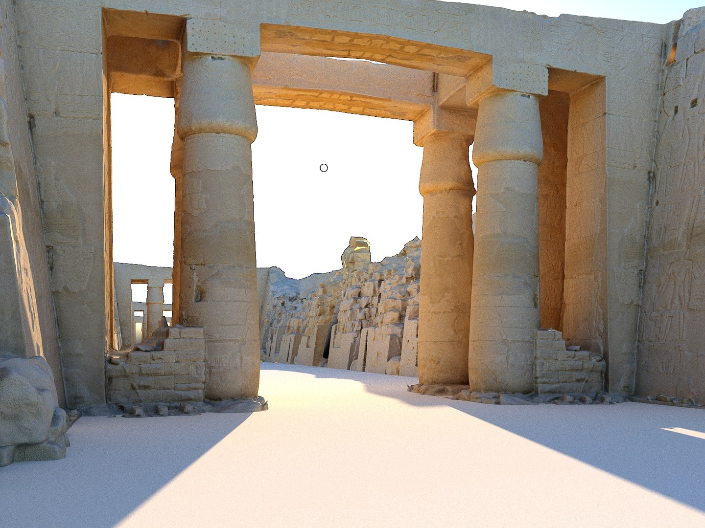 3D Model Karnak Luxor Wall - TurboSquid 1515966