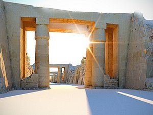 3D model karnak luxor wall