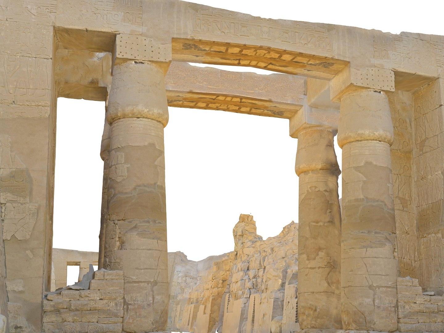 3D Model Karnak Luxor Wall - TurboSquid 1515966