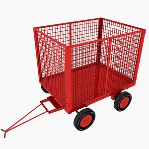 3d cage trailer 01 model