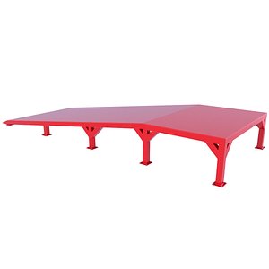 Industrial Warehouse Loading Dock Ramp 18 3D