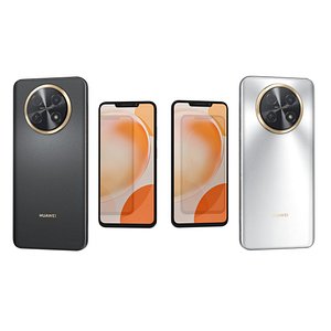 Huawei Nova Y91 Black And White Low Poly 3D model