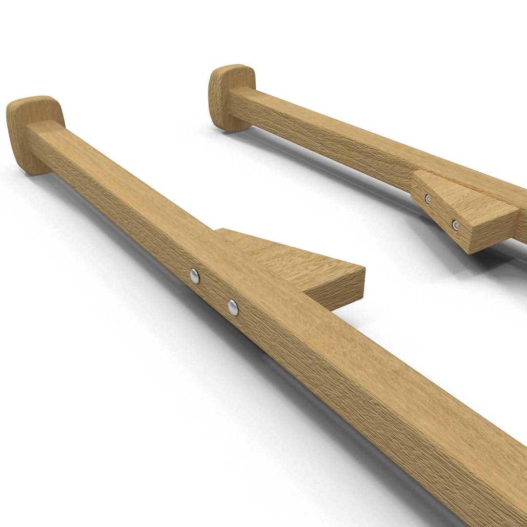 Wooden Walking Stilts 3d Model
