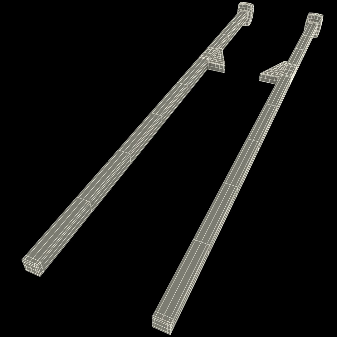 Wooden Walking Stilts 3d Model