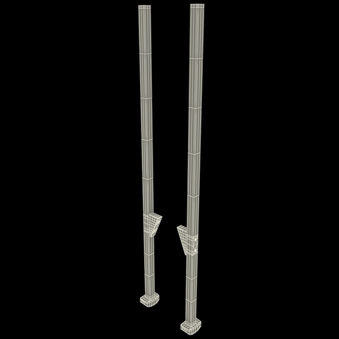 Wooden Walking Stilts 3d Model