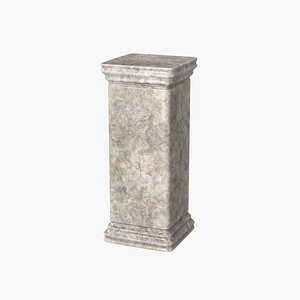 Roman Statue Pedestal 3D