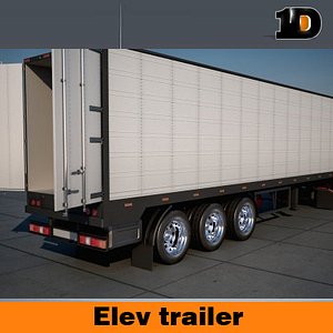 semi truck trailer 3d model