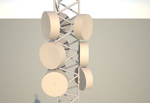 10 meter telecom mast 3d 3ds