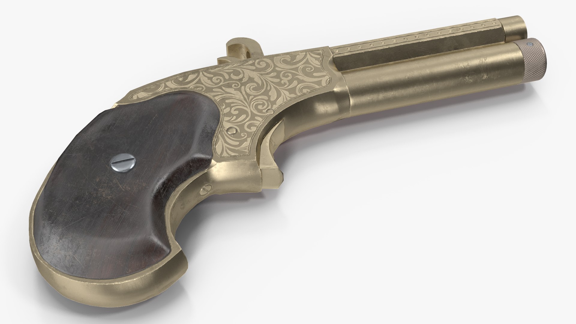 3D Model Remington Rider Magazine Golden Engraved Pistol - TurboSquid ...