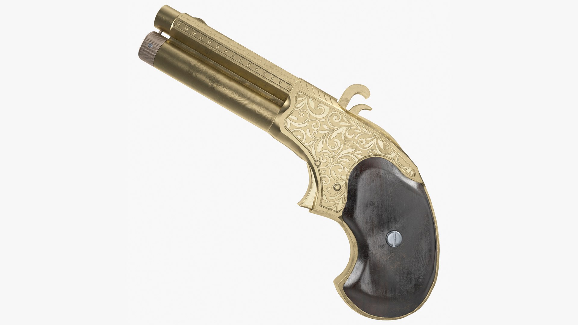 3D model Remington Rider Magazine Golden Engraved Pistol - TurboSquid ...